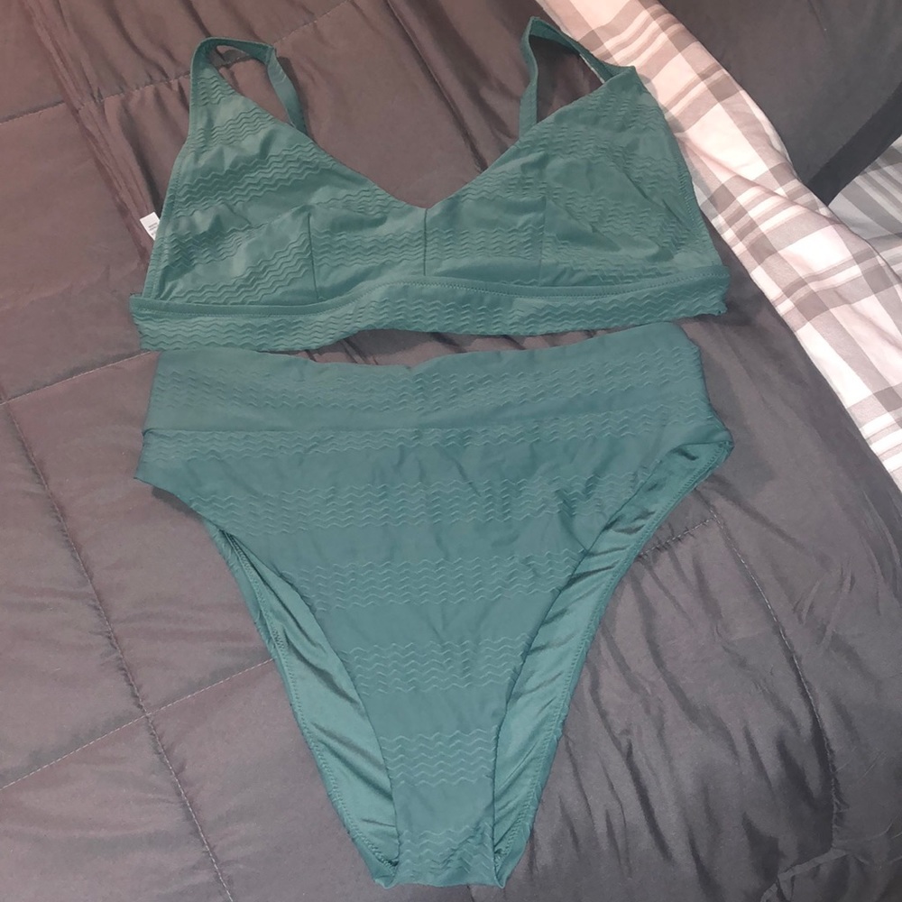 Teal bathing suit